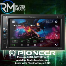 Pioneer DMH-G220BT 6.2" resistive Multi-touchscreen tuner with Bluetooth/aux/USB